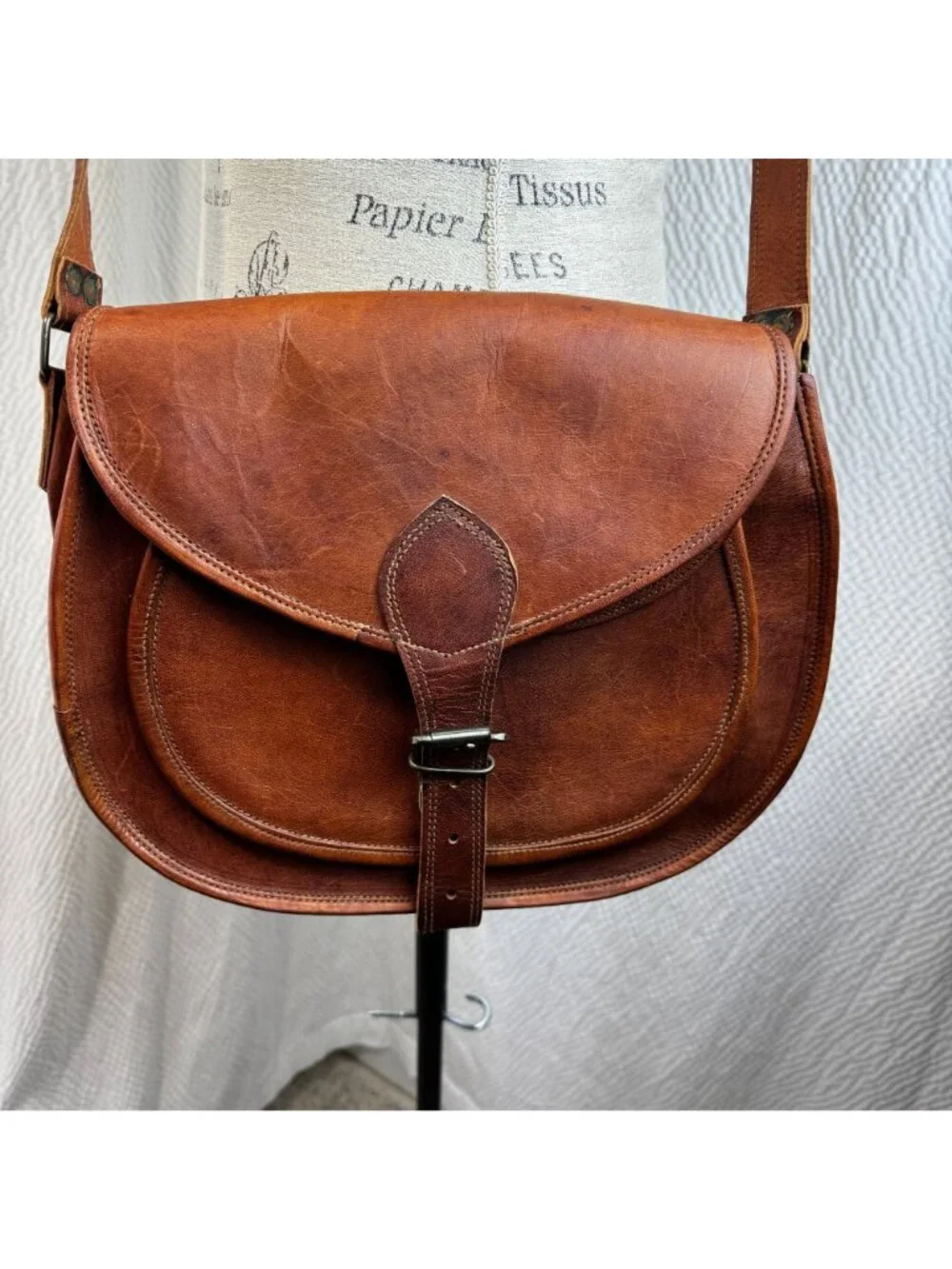 Satchel & Fable Leather Purse Gypsy Crossbody Satchel Shoulder Tote Travel Bag